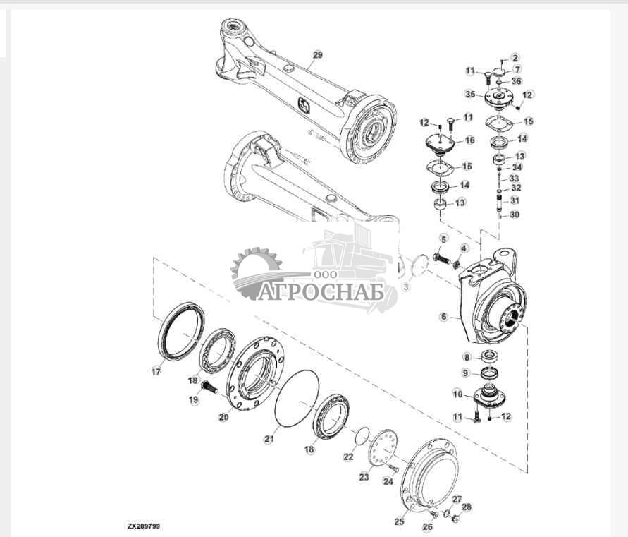 Корпус заднего моста для тяжелых условий эксплуатации, 2WD 